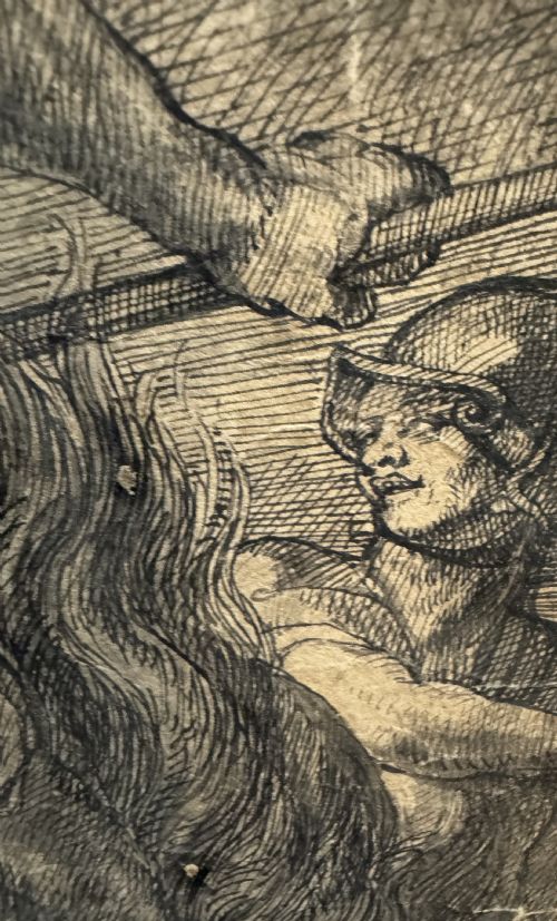 AFTER RUBENS LATE 17TH CENTURY OLD MASTER DRAWING PEN AND INK