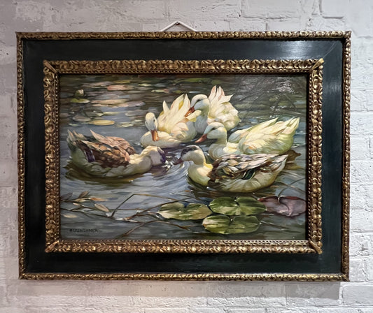 OLIO SU TELA ANNI '20 ANATRE