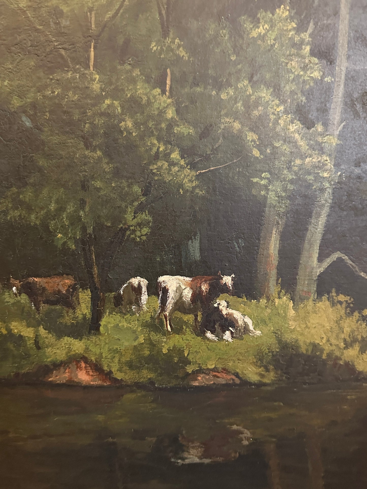 19th Century Oil On Canvas  "River Wharfe Boston Spa"