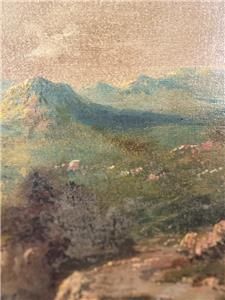 JAMES ISAIAH LEWIS 1861 - 1934 OIL ON LARGE SIZE CANVAS WYNDCLIFFE ON WYE RIVER C1900