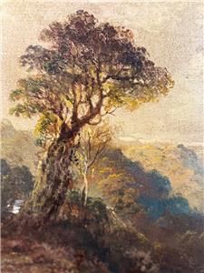 JAMES ISAIAH LEWIS 1861 - 1934 OIL ON LARGE SIZE CANVAS WYNDCLIFFE ON WYE RIVER C1900