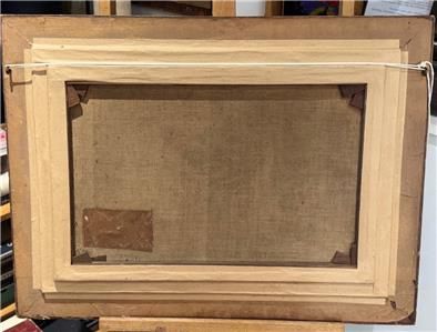 JAMES ISAIAH LEWIS 1861 - 1934 OIL ON LARGE SIZE CANVAS WYNDCLIFFE ON WYE RIVER C1900