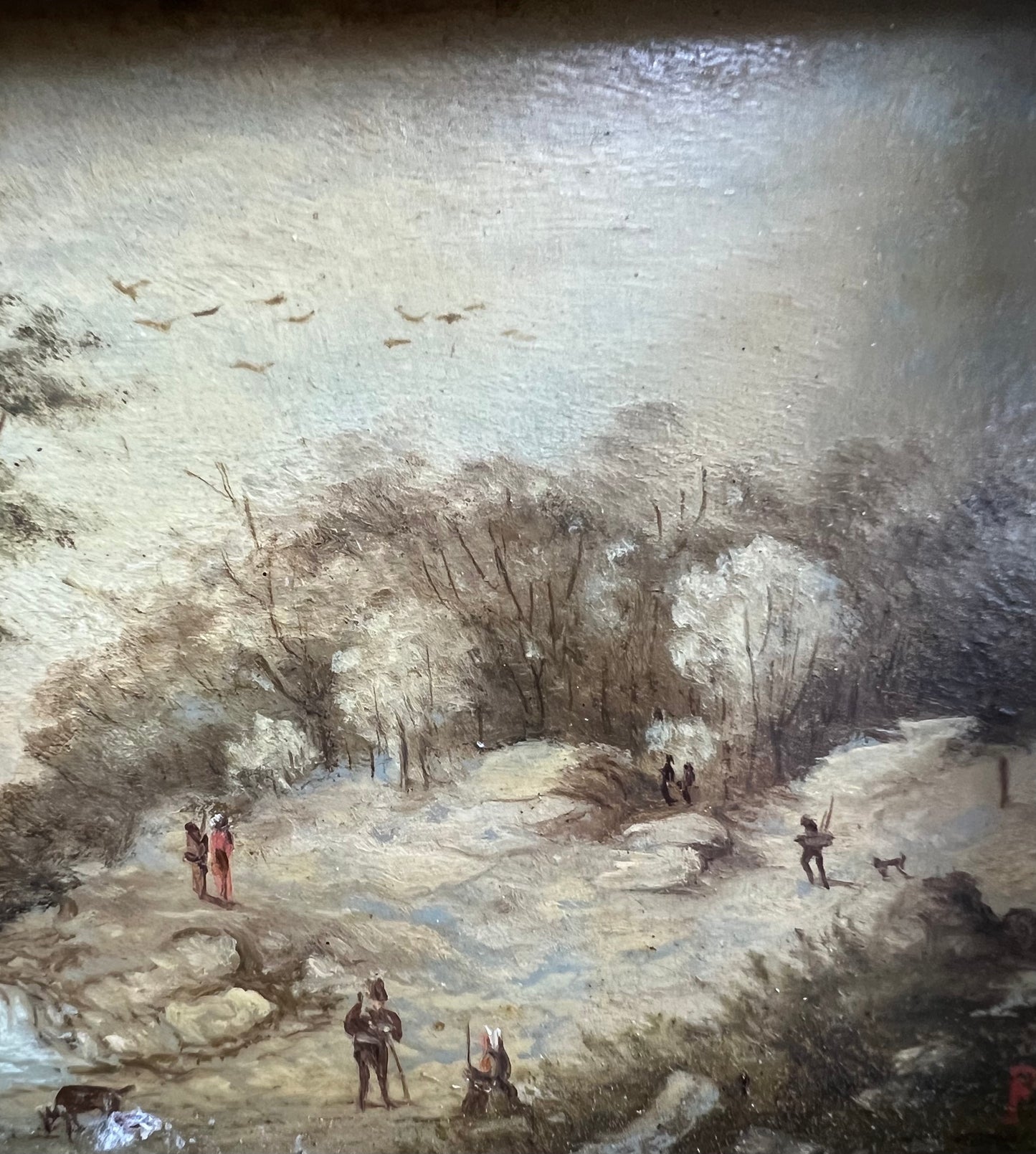 Uno dei due dipinti di natura morta in miniatura della fine del XVIII e dell'inizio del XIX secolo
