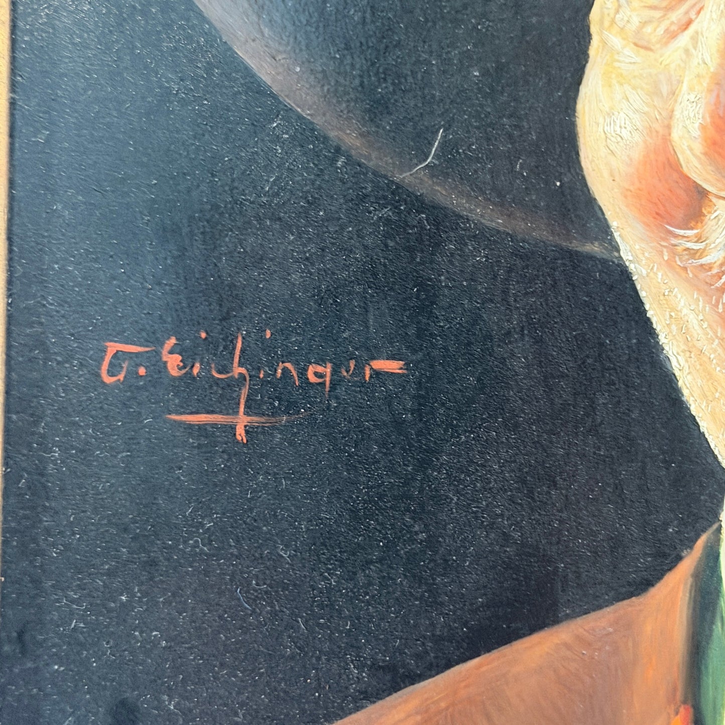 OTTO EICHINGER 1922-2004 SIGNED OIL PAINTING PORTRAIT AUSTRIAN GENTLEMAN FRAMED