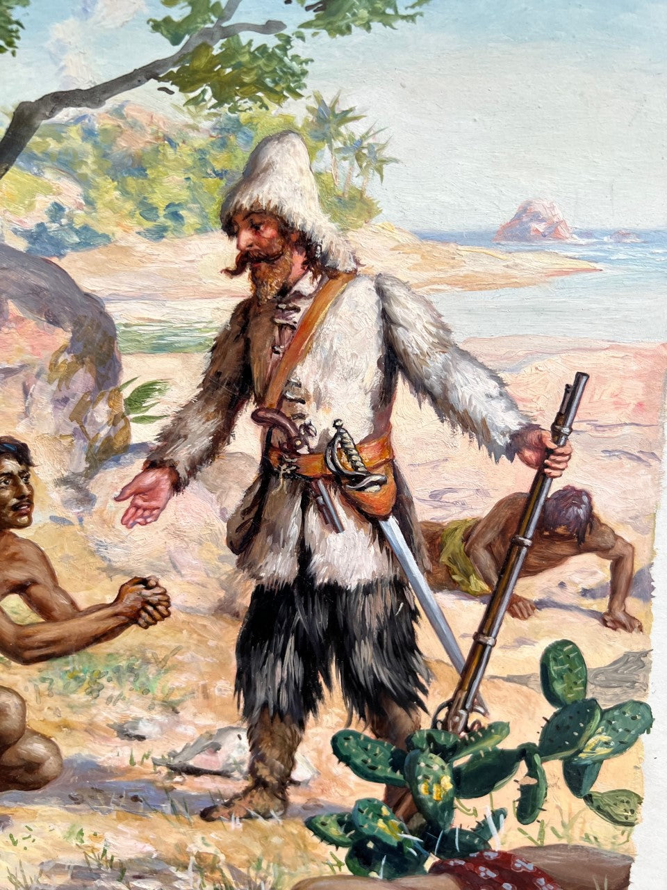 ILLUSTRATIVE ARTWORK FOR “ROBINSON CRUSOE” PUBLISHED A & C BLACK IN 1903