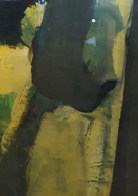 One Of Two Very Interesting Mid Century Abstract Oils