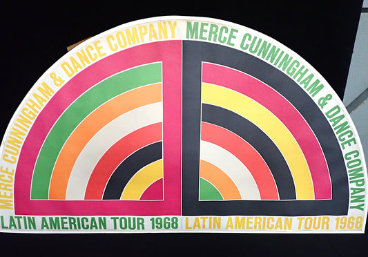 Frank Stella "Merce Cunningham Dance Company- Latin America Tour 68" signed