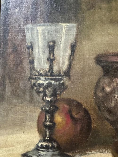 BELA BALOGH (1909-1980) STILL LIFE OIL ON CANVAS C1960 'FRUIT AND FLOWERS'