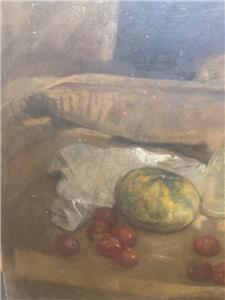 George Weissbort 1928 - 2013  Still Life with Fruit and Vegetables  Oil on Board 1957