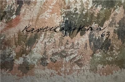 KARL HAGEDORN 1889 - 1969 WATERCOLOUR 1963 - LANDSCAPE GREECE CORFU SEA SIGNED