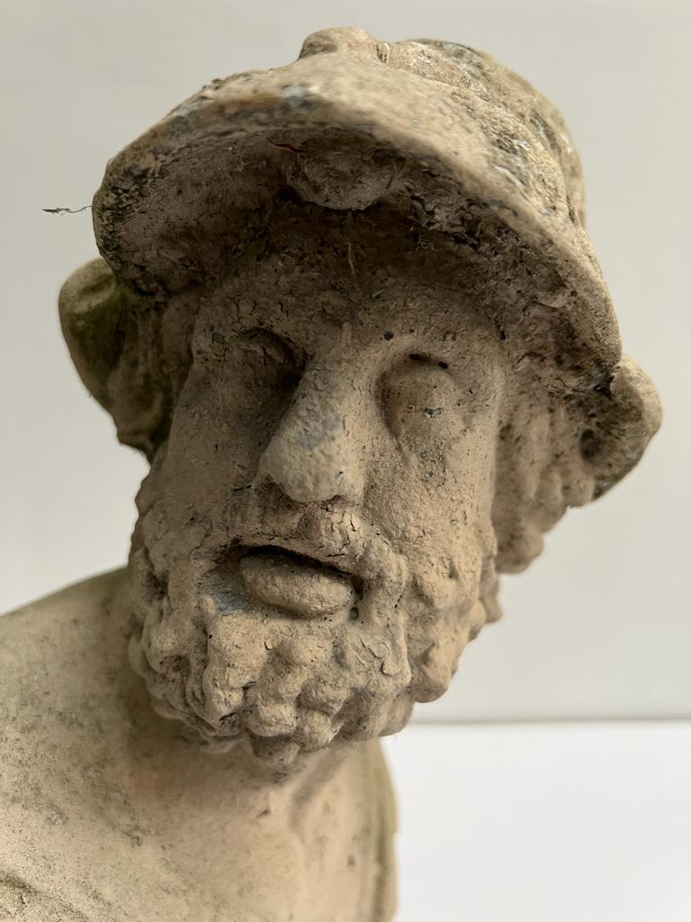19th Century Greek Bust of Zinc Warrior