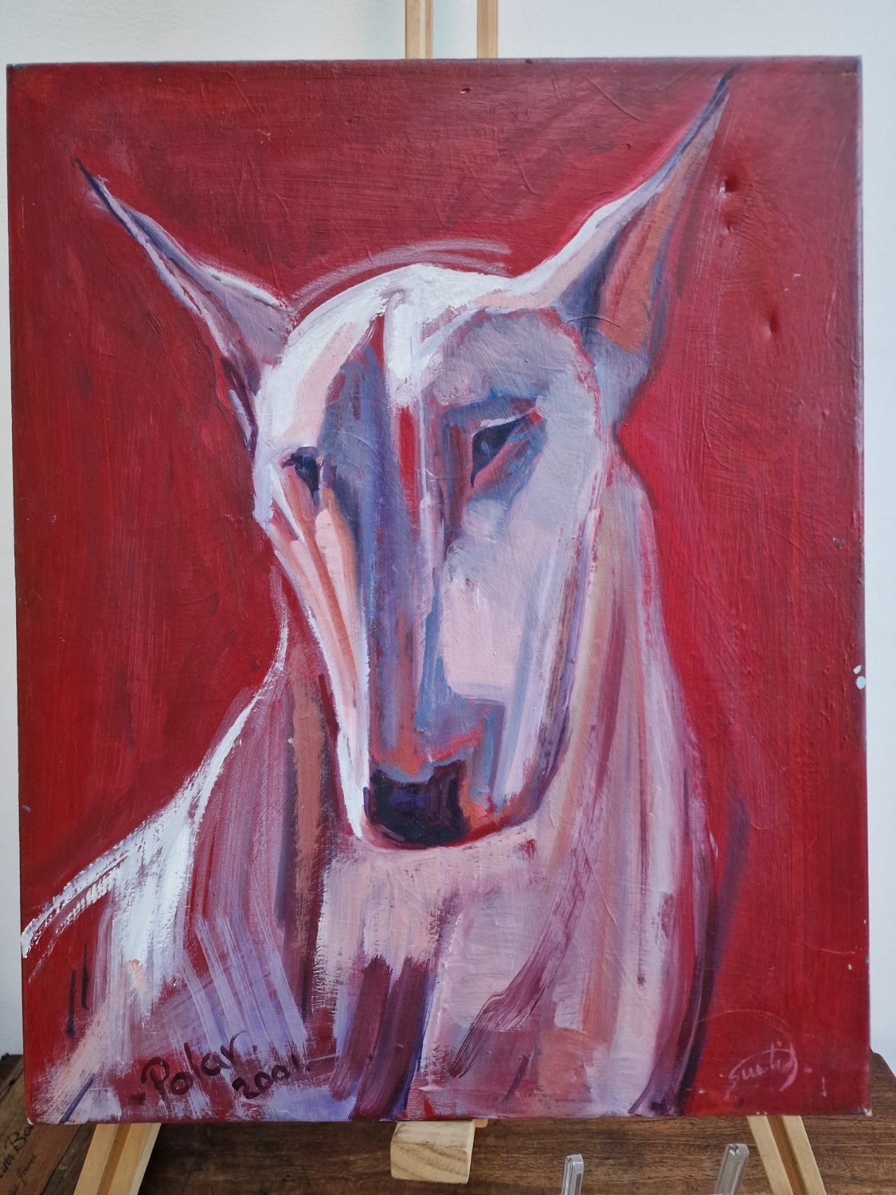 Bull Terrier Impressionist Portrait