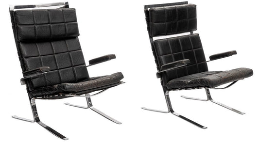 A pair of original 'Grand Joker' armchairs by Olivier Mourgue for Airborne 60's