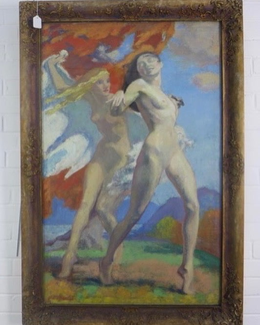 Catherine L Charles (fl. 1928-1946) Original Oil Painting - South West Winds