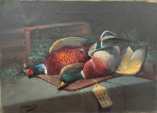 John Bucknell Russell 1819-1893 Dipinto ad olio del XIX secolo 'Presente di gioco'