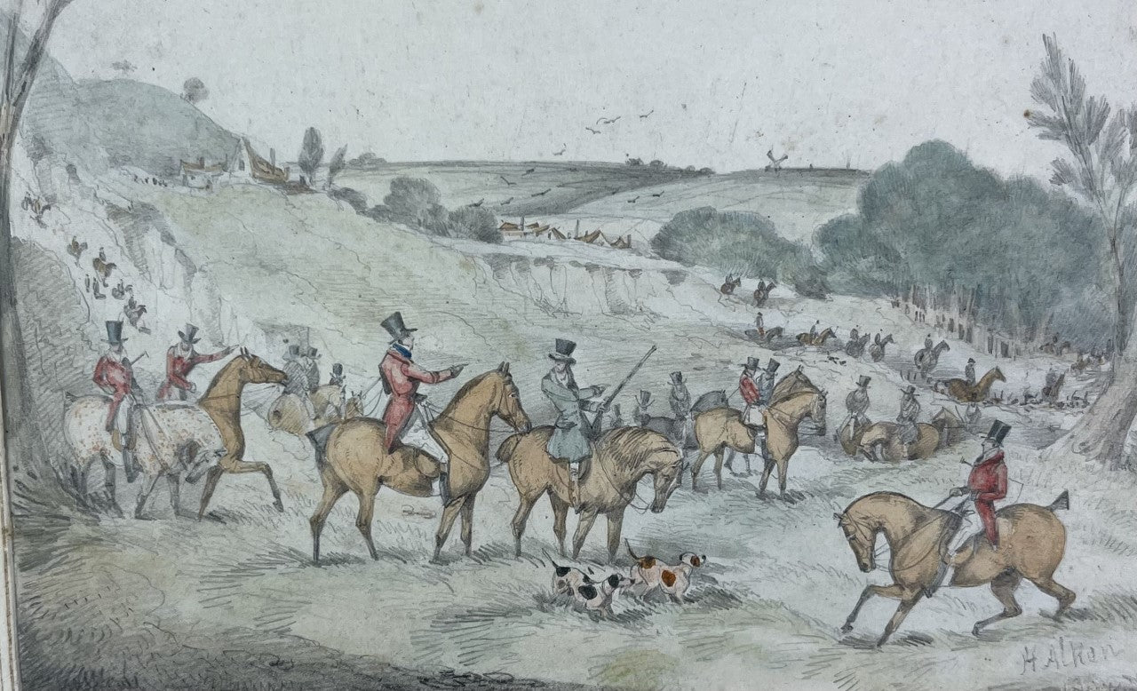 Henry Alken 1785-1851 Watercolour Hunting Scene