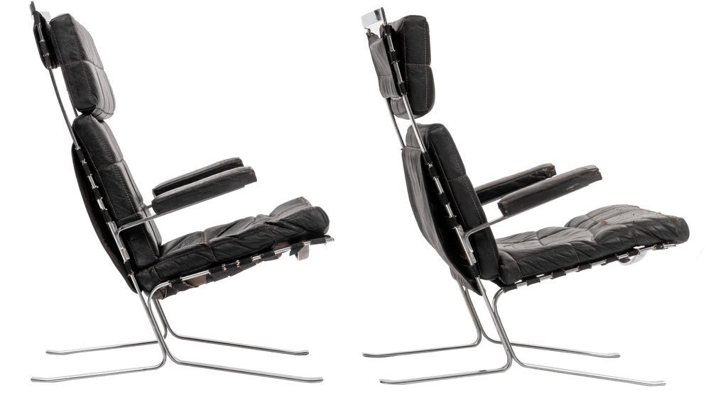 A pair of original 'Grand Joker' armchairs by Olivier Mourgue for Airborne 60's