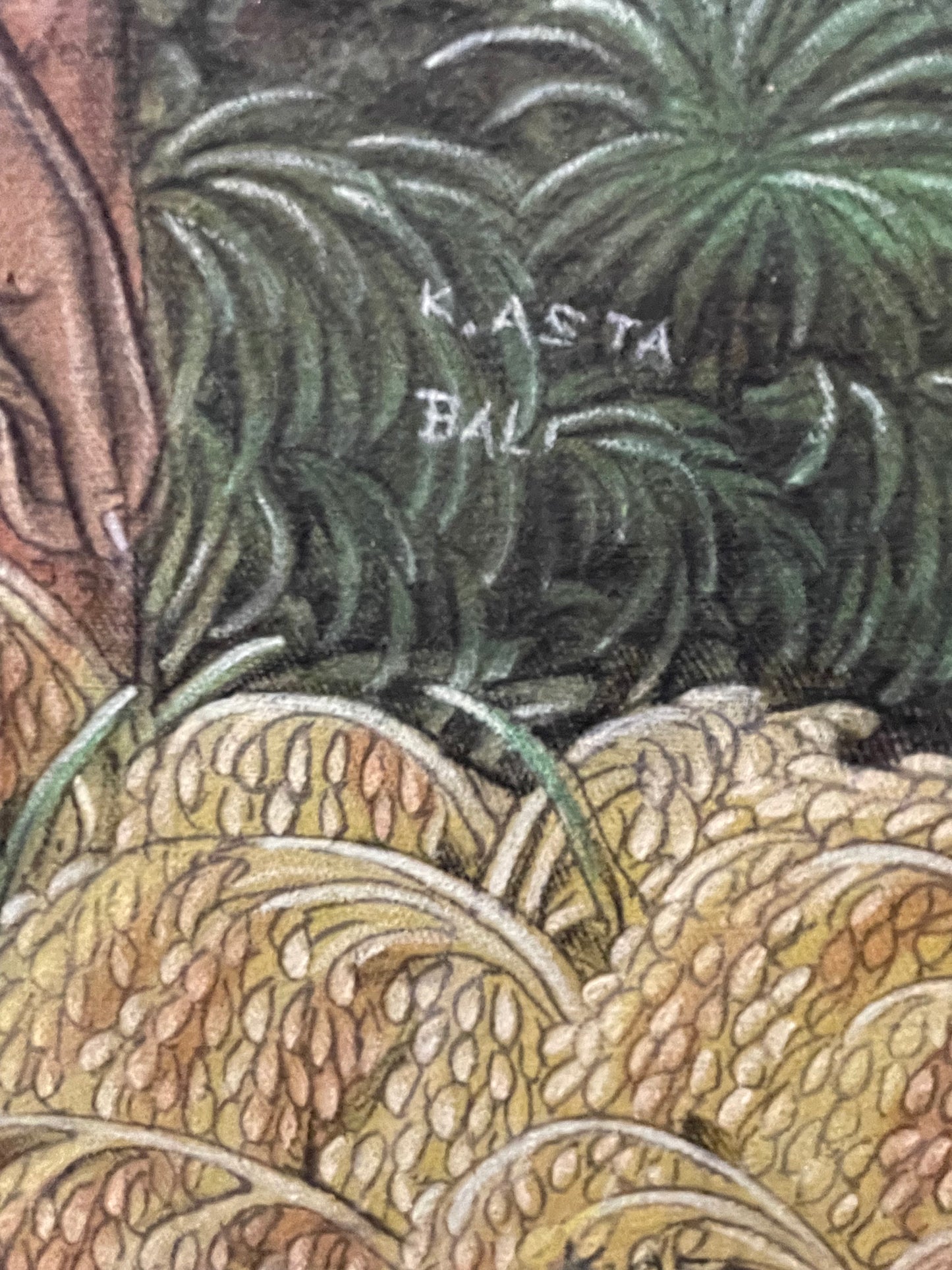 Batik Harvest Scene c1950's