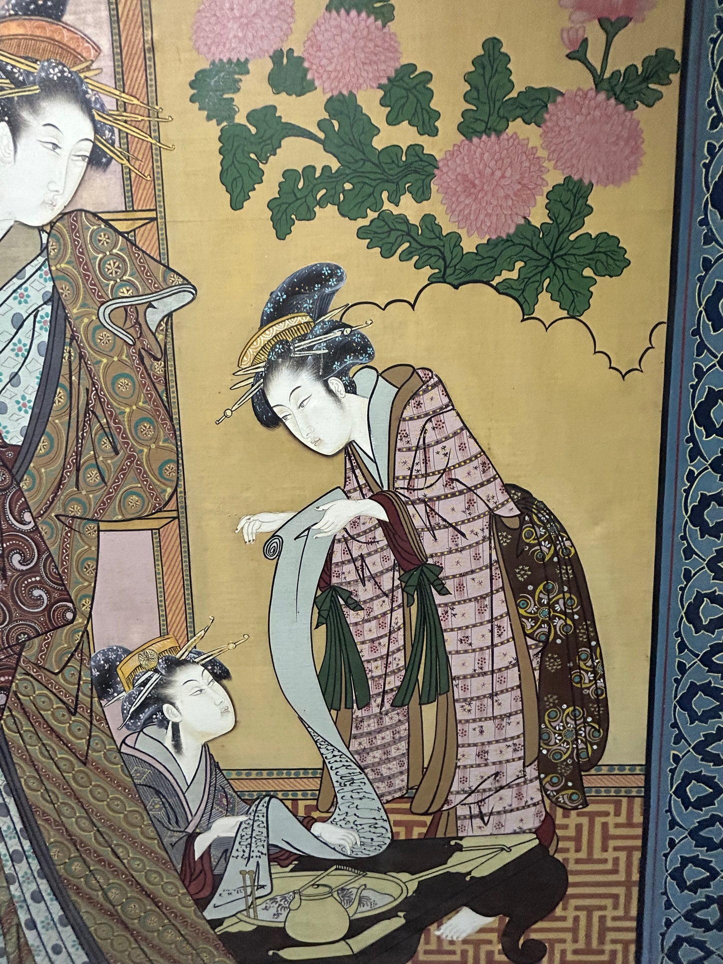 Superb 19th Century Japanese Silk Painting