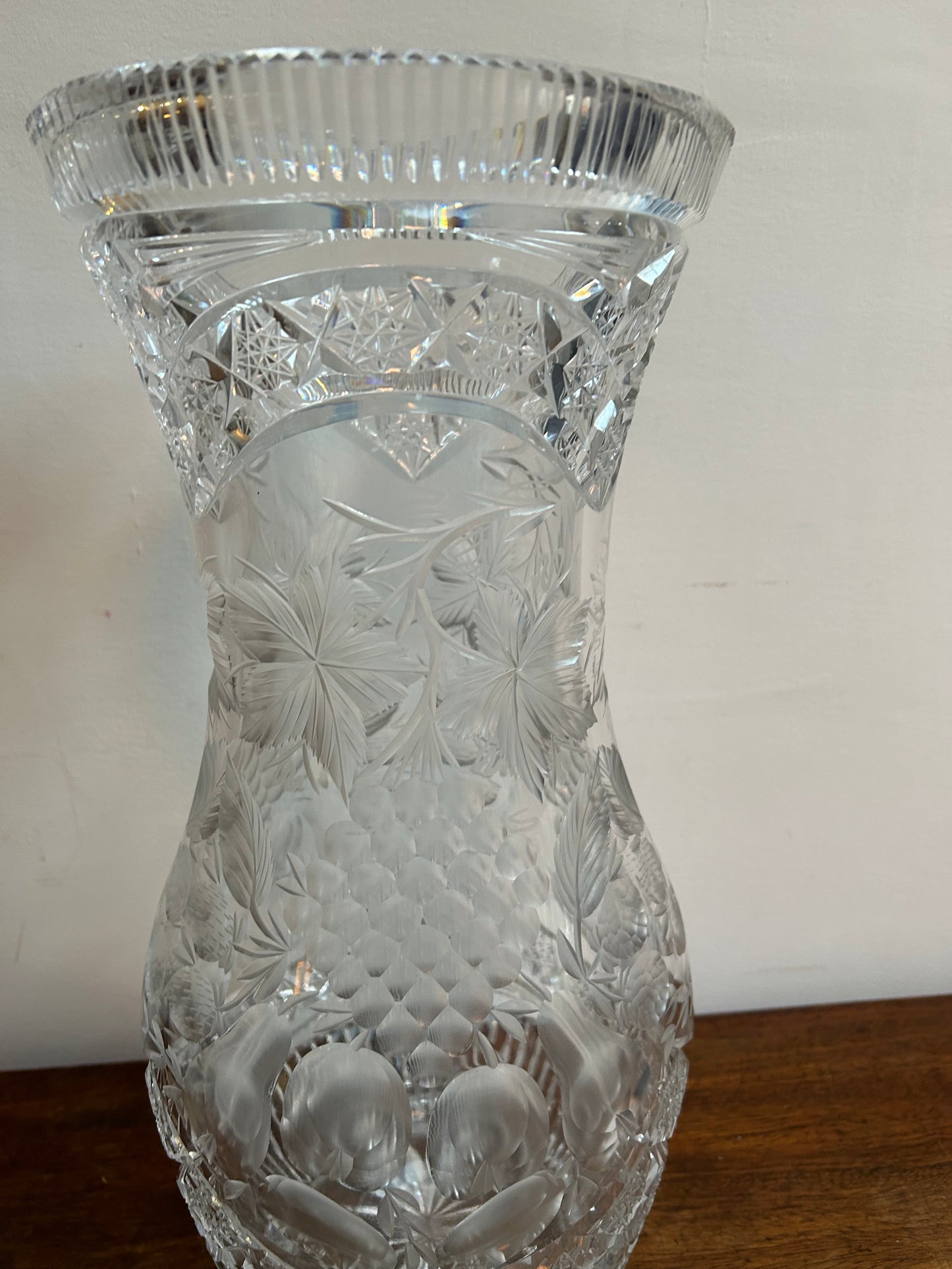 Victorian Cut Glass Vase