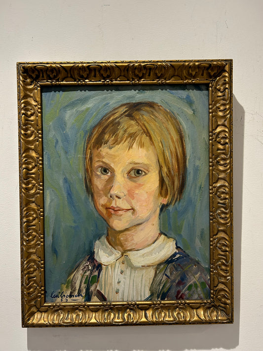 Ritratto di una giovane ragazza della metà del secolo 