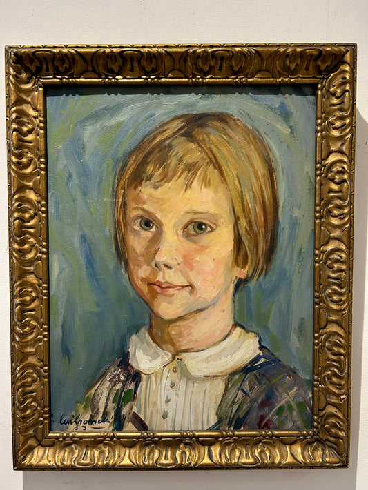 Ritratto di una giovane ragazza della metà del secolo 