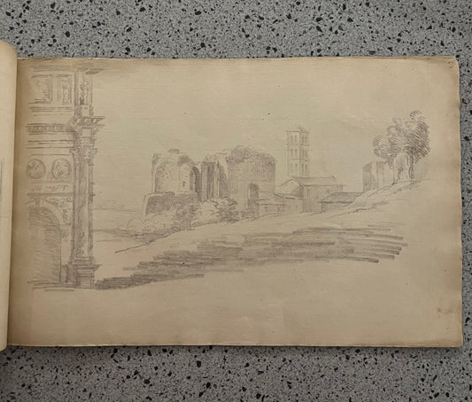 Old Master Drawing form an early 18th century Roman Holiday