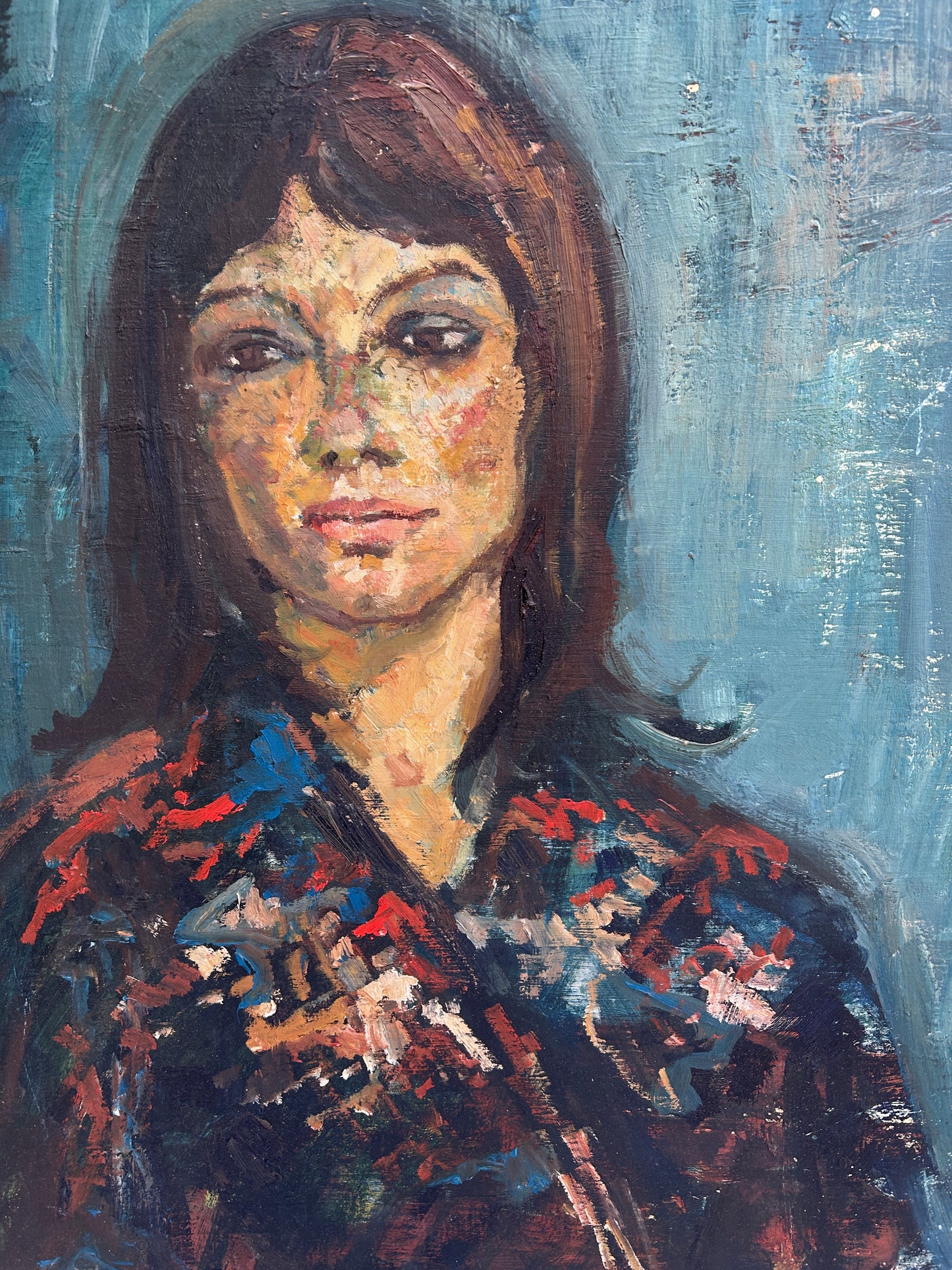 Ritratto femminile anni '60 Olio su tela 