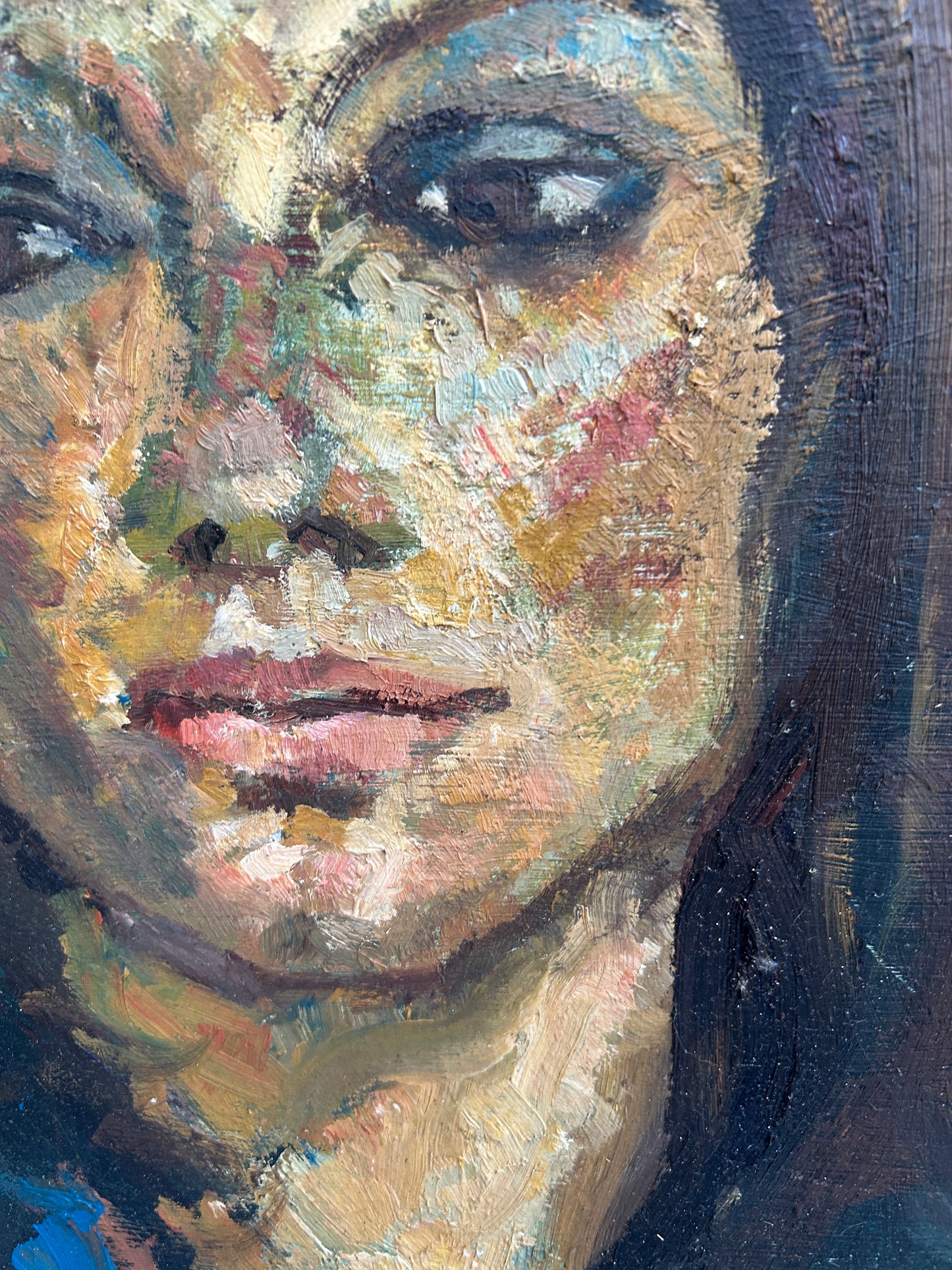 Ritratto femminile anni '60 Olio su tela 