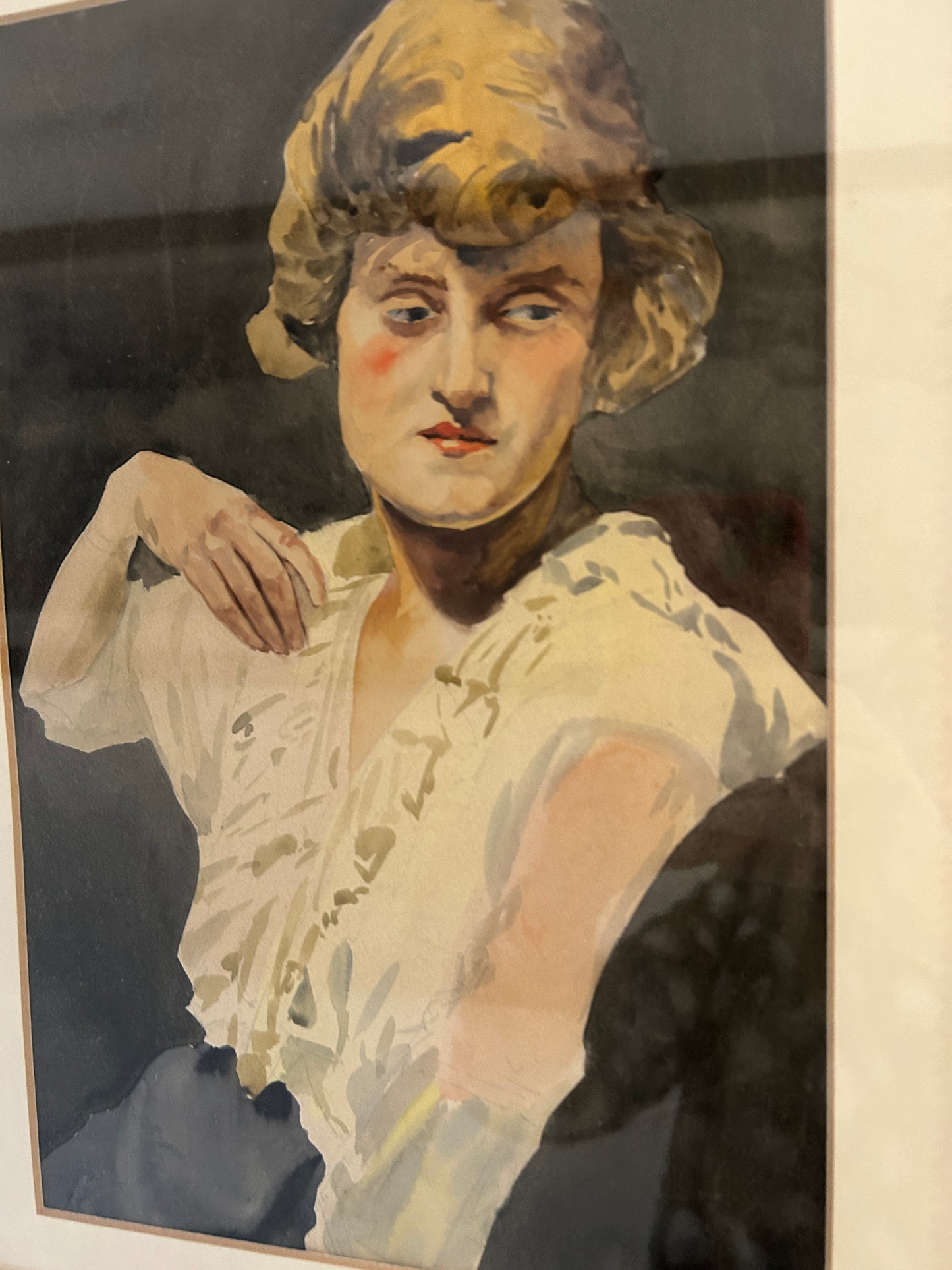 Female Portrait Watercolour by William Robert Hay