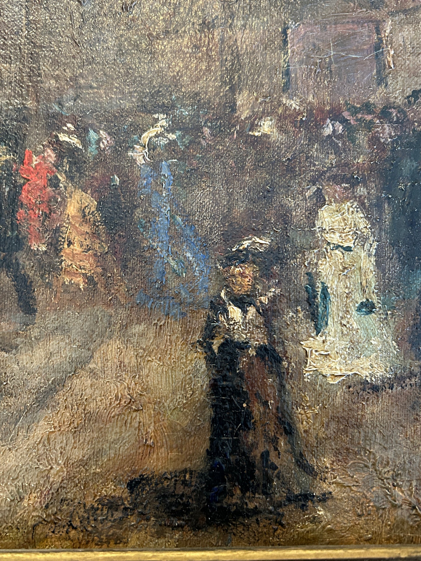 20th Century Impressionist Paris Street Scene Oil on Canvas