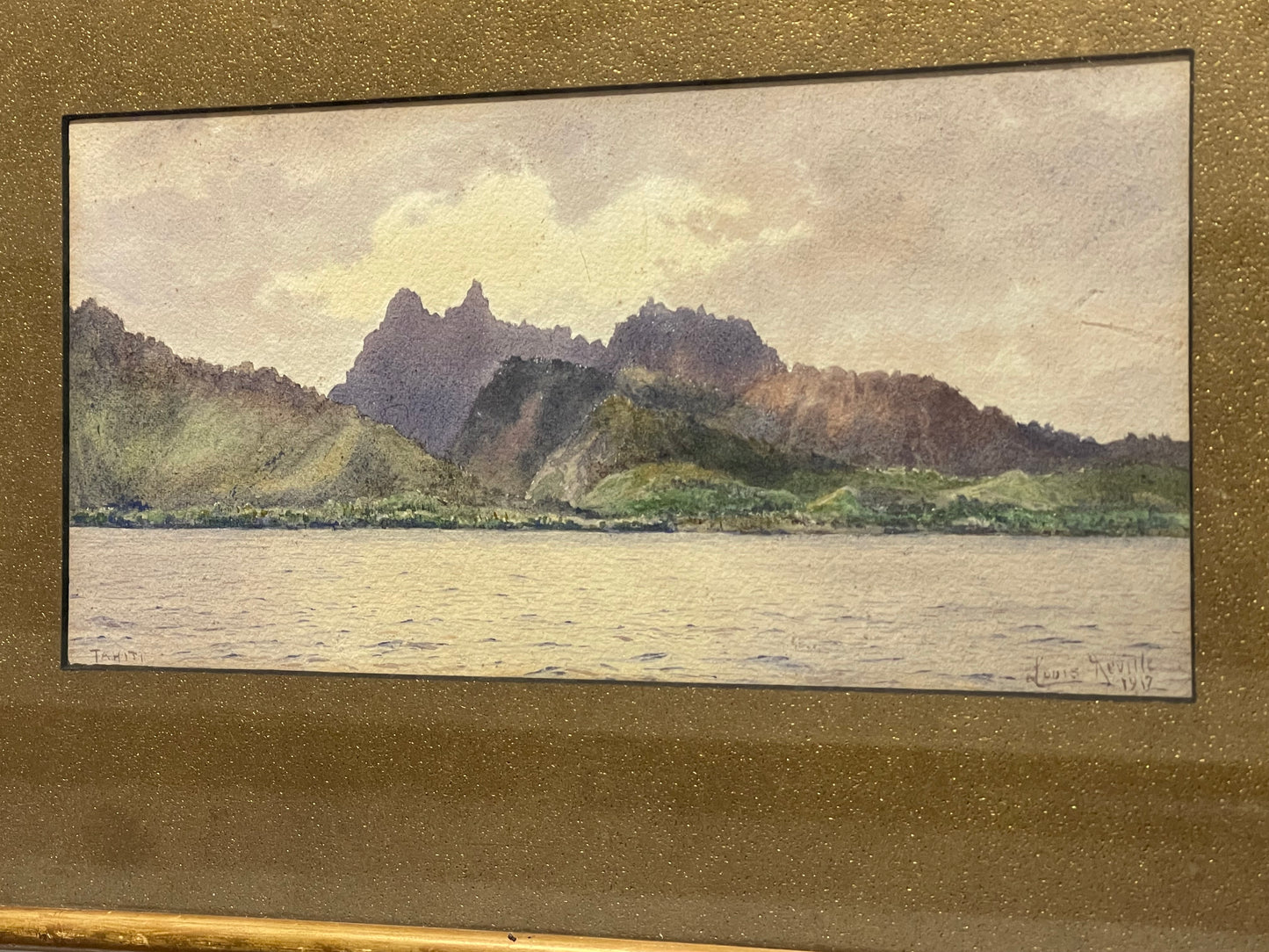 Louis Neville (1852-1919) Original Watercolour - Tahiti