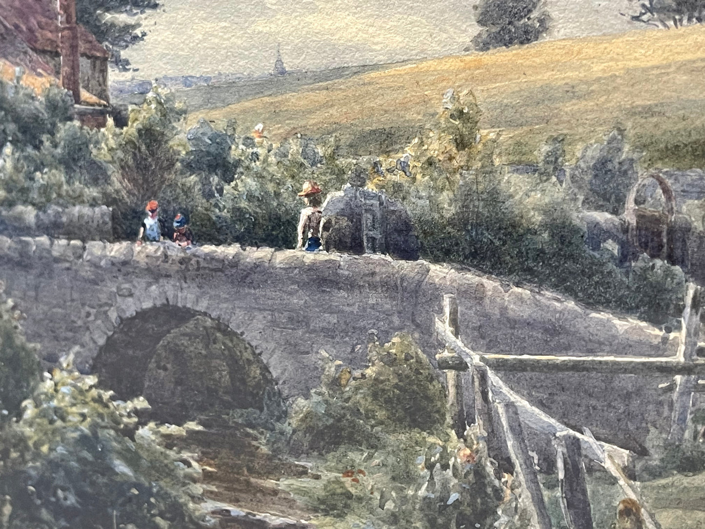 John James Bannatyne 1836-1911 - Watercolour ‘The Bridge’, Kilrenny Fife