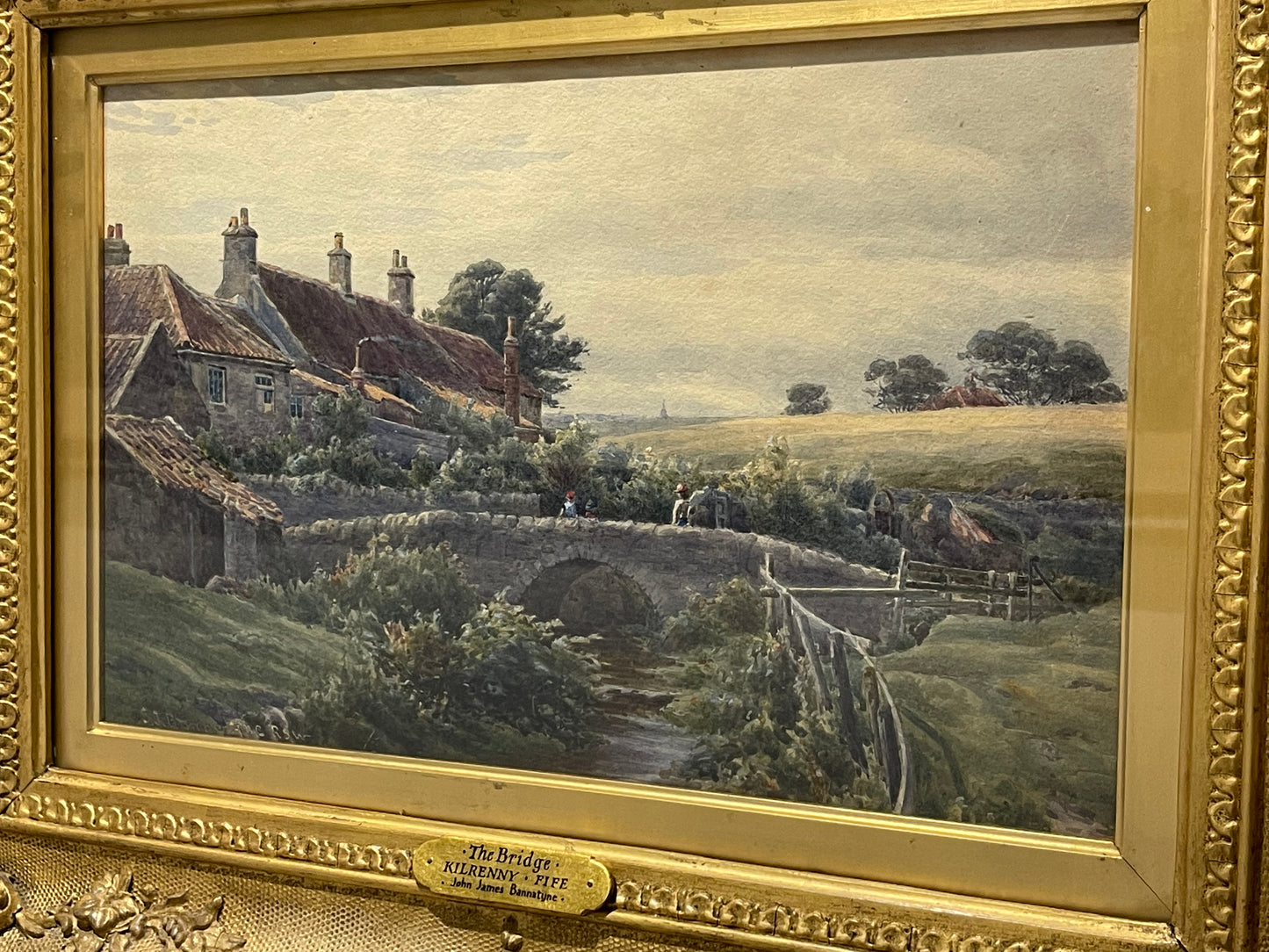 John James Bannatyne 1836-1911 - Watercolour ‘The Bridge’, Kilrenny Fife