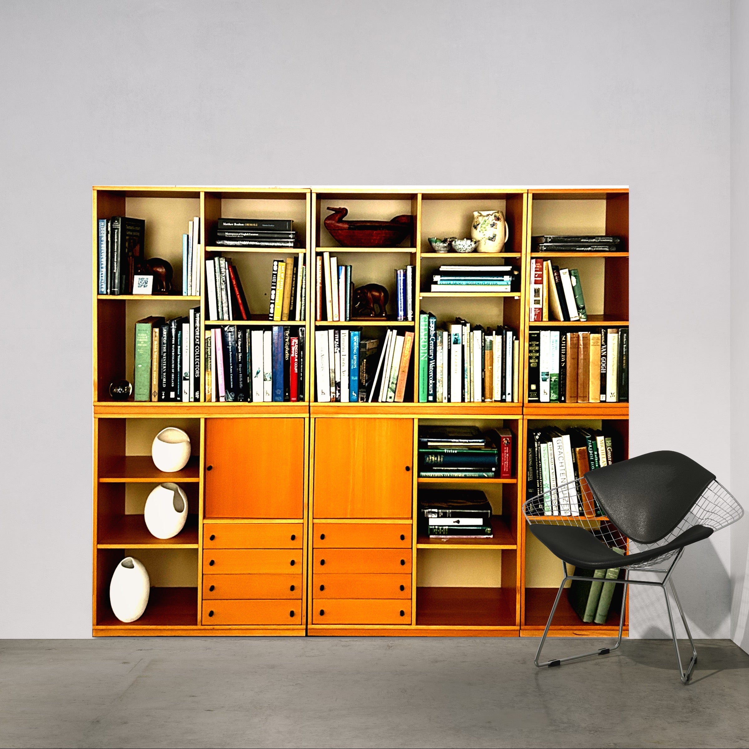 Swedish Mid Century Oakwood Modular Book Shelf and Storage Unit C1960 ...