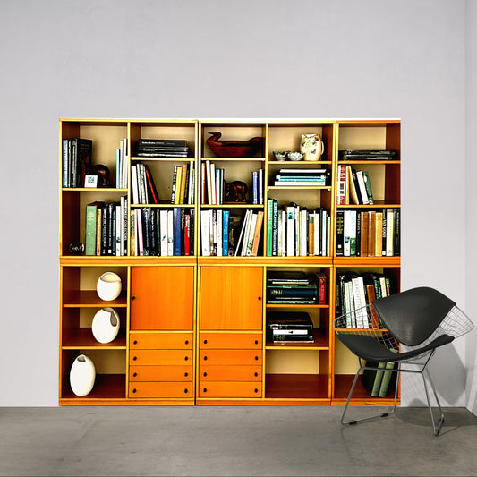 Swedish Mid Century Oakwood Modular Book Shelf and Storage Unit C1960's