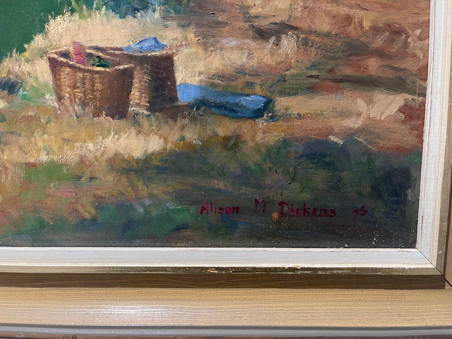 Alison Margaret Dickens b.1917 - Oil Painting Lake Scene