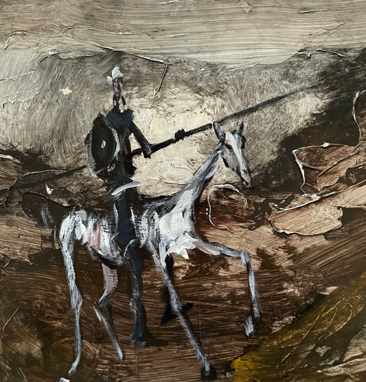 Don Quixote Oil on Board by RW 1968