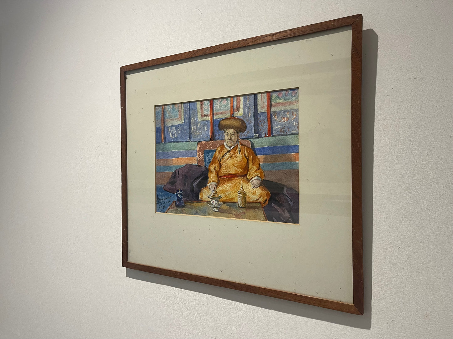 Kanwal Krishna 1910-1993 Watercolour - Buddist -  Lhasa