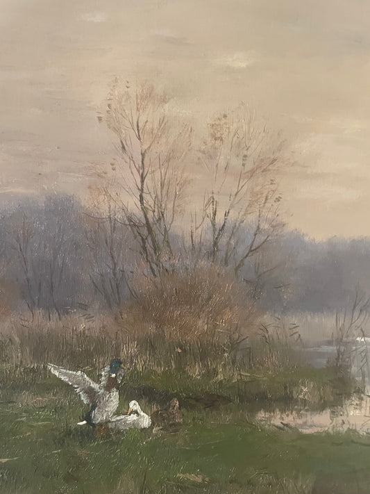 Ducks on a Lakeside Landscape