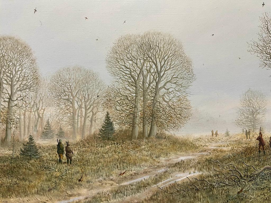 Nicholas Mace British b1949  Oil On Canvas, Pheasant Shooting Scene