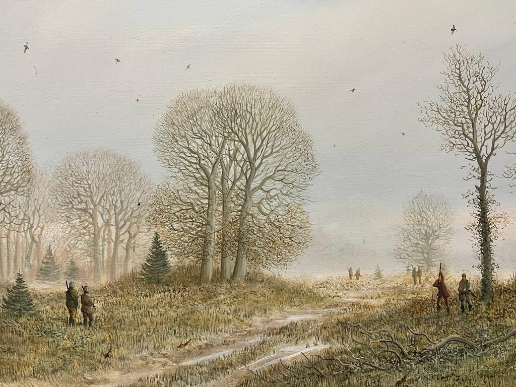 Nicholas Mace British b1949  Oil On Canvas, Pheasant Shooting Scene