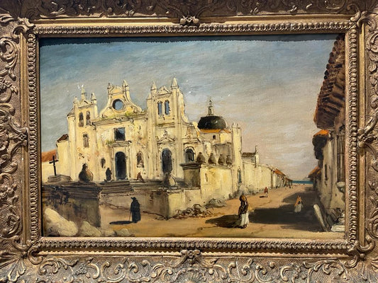 Spanish Colonial School Oil On Canvas