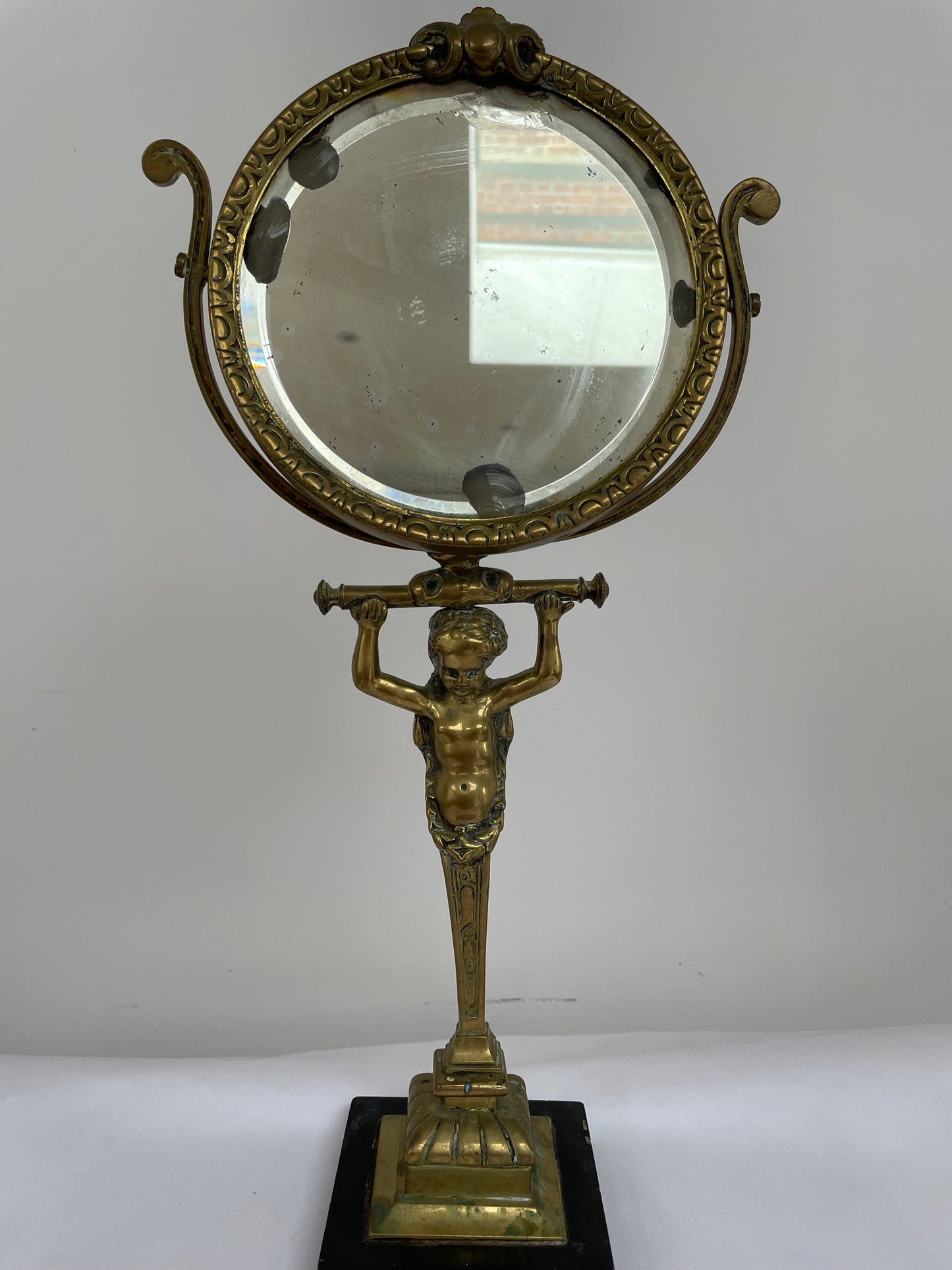 Specchio in bronzo francese 1920 circa