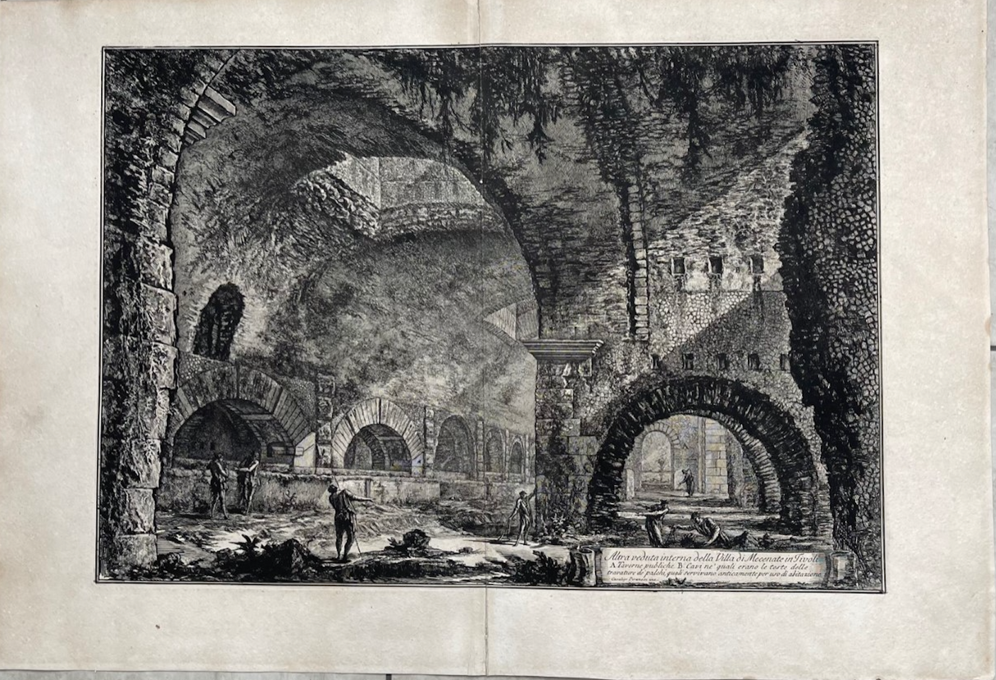 Large 18th century Piranesi etching from his Views of Rome.