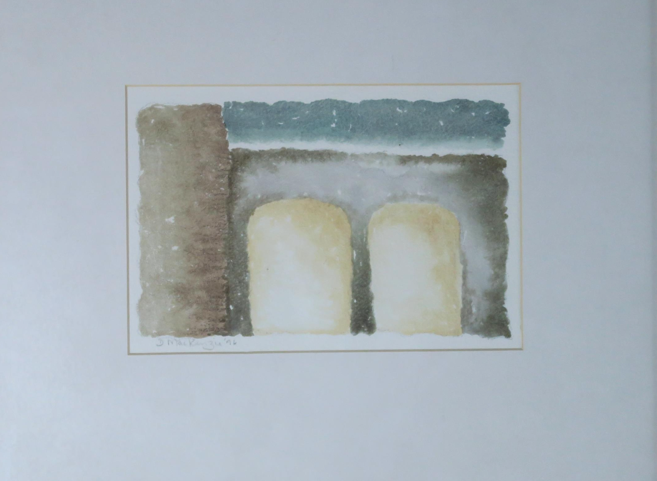 Donal Mckenzie "Torino Showers" Acquerello su carta 1996