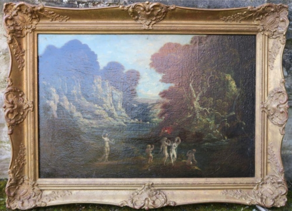 Style of John Martin (1789 - 1854) Oil Painting Milton's Paradise Lost C1825