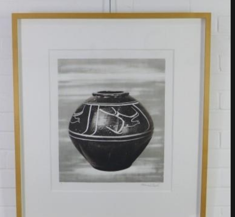 The Black Jar, litografia firmata Bernard Leach 1973 