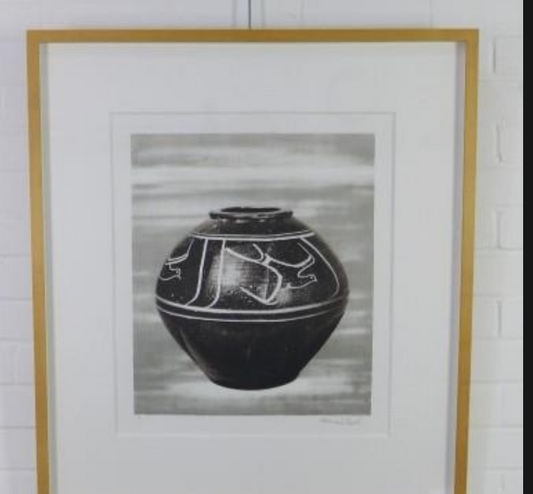 The Black Jar, signed Bernard Leach lithograph 1973