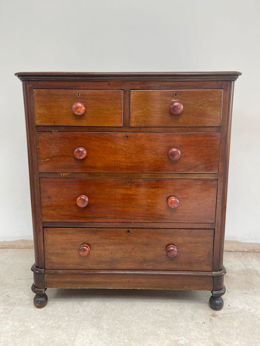 Victorian Oak Tallboy Chest of Drawers